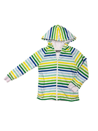Sonia Rykiel Blue, Green and Yellow Stripe Zip Up Hoodie, 5-6 years