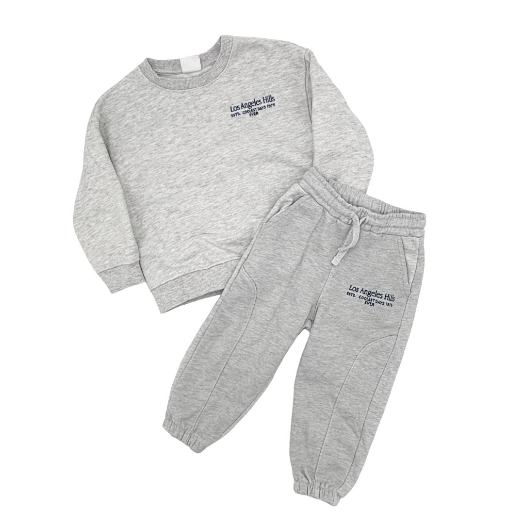 Zara  grey Los Angeles Hills sweatshirt/pant set, 4 years