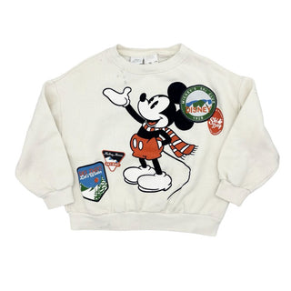 Zara white Mickey Mouse Ski Club sweatshirt, 4-5 years