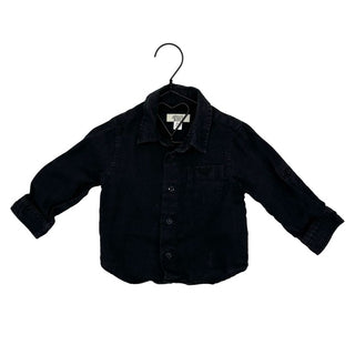 Armani black linen dress shirt, 6 months