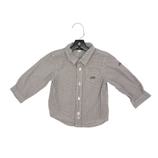 Jacadi brown strip dress shirt, 6 months
