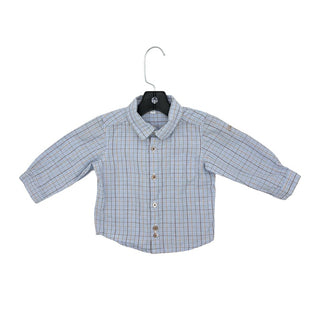 Jacadi blue check dress shirt, 6 months