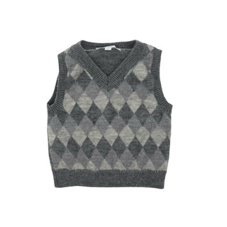 Jacadi grey argyle vest, 6 months
