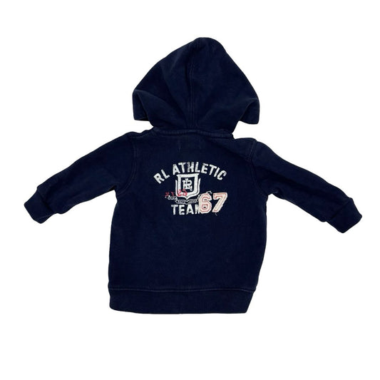 Ralph Lauren navy zip up , 6 months