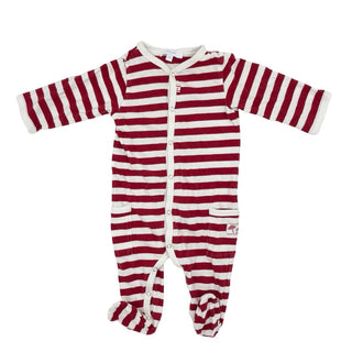 Jacadi red strip sleeper/playsuit , 6 months