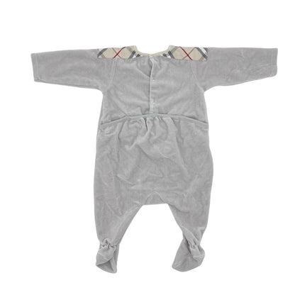 Burberry grey velour sleeper/playsuit , 6 months