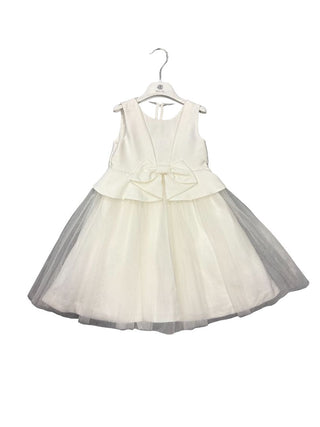 Abel & Lula Peplum and Bow Detail Dress in White - New With Tags, 4 years