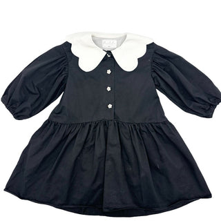Aisabobo black w/whit peter pan collar dress, 4 years