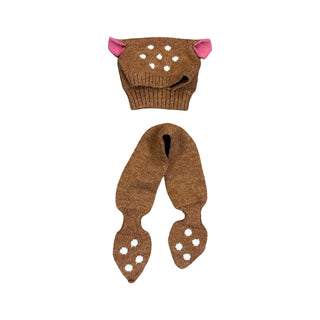 Oeuf Baby deer hat and scarf, Small