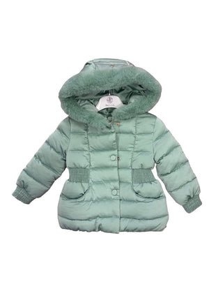 Abel & Lula Seafoam Green Satin Coat - New With Tags, 4 years