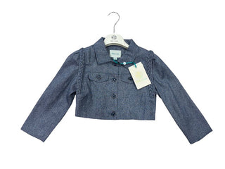 Abel & Lula Crop Chambray-Style Jacket with Braiding Detail - New With Tags, 4 years