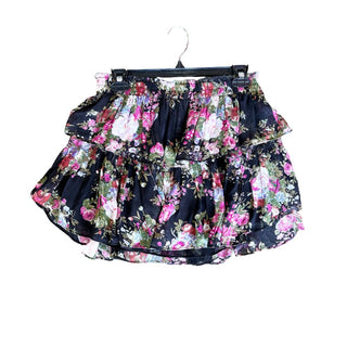 Love Shack Fancy black floral skirt, womens medium