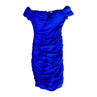 Privy blue off the shoulder dress, medium