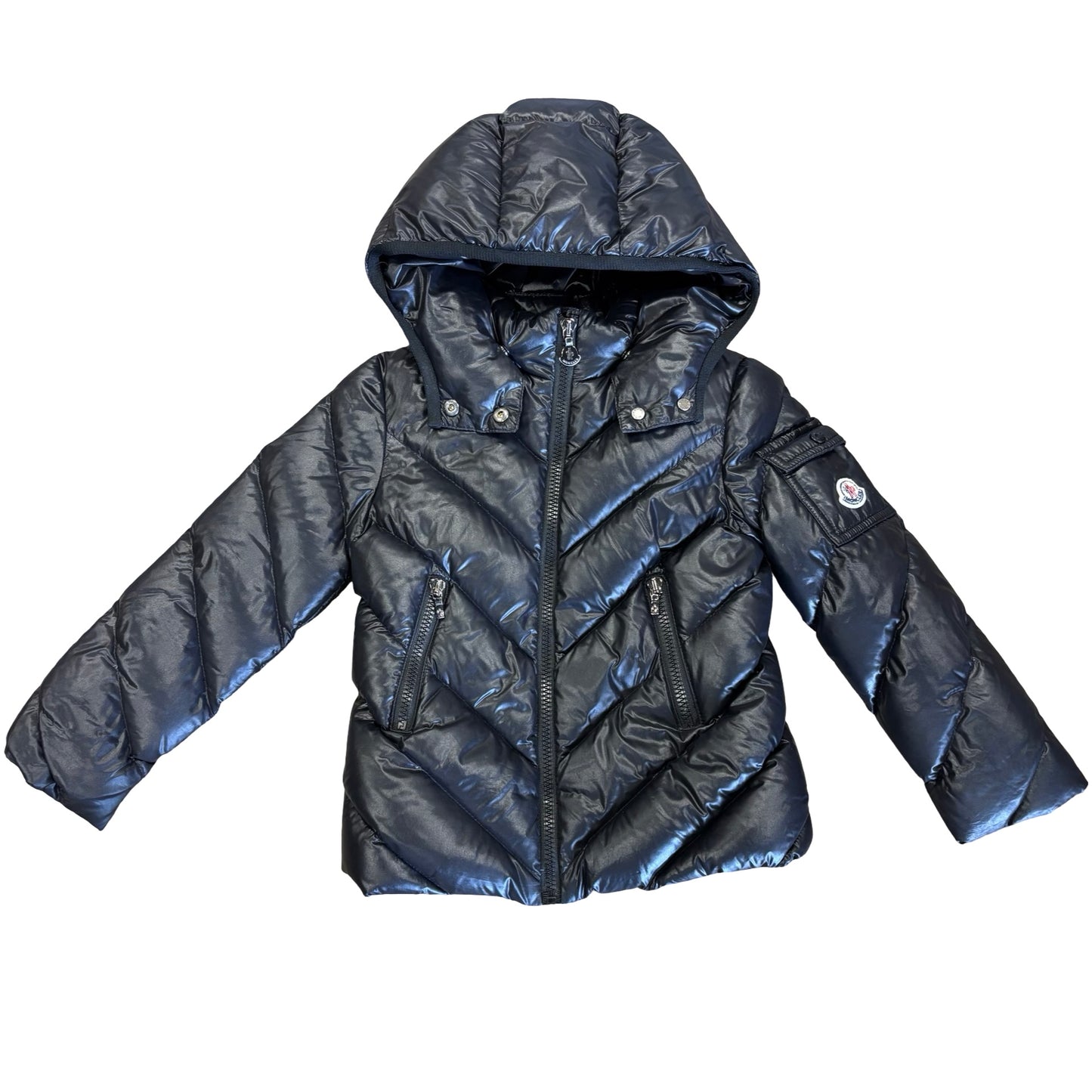 Moncler black Chevron Brouel down jacket, 6 years