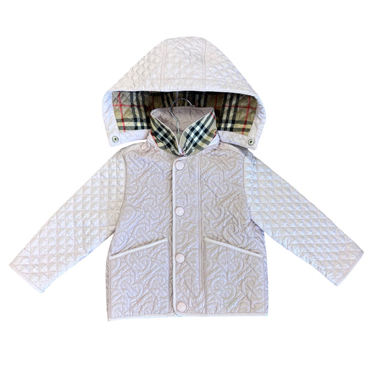 Burberry pink quilted monogram jacket, 2 years