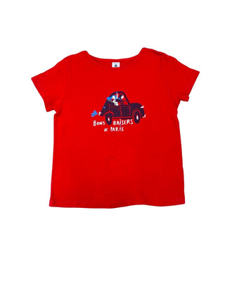 Petite Bateau Red “Paris” tee, 8 years
