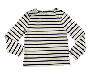 Petit Sezane Navy and cream striped long sleeve, 10 years