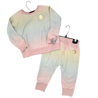 Hux rainbow sweatshirt/pant set, 3 years
