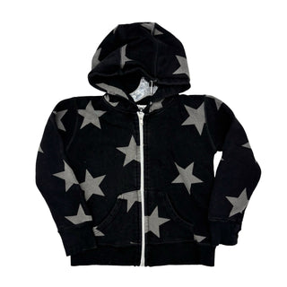 Nununu black star zip up sweatshirt, 3-4 years