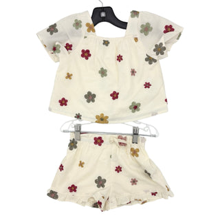 Zara cream floral top/short set, 2 years