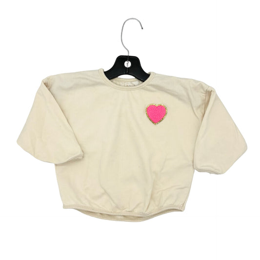 Mikki Rae cream w/pink heart long sleeve, 2 years