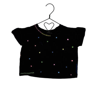 Flowers By Zoe black w/rainbow x's tshirt, 4 years
