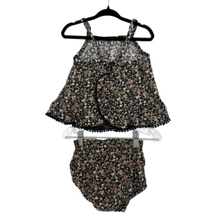 Jamie Kay black floral top/bloomers set, 2 years