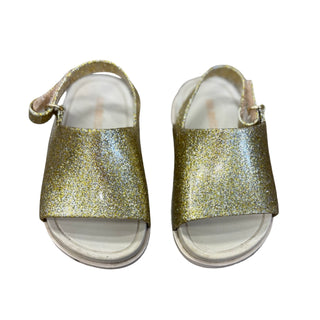 Mini Melissa beach slide in gold glitter, 6 little kid