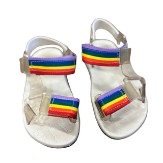 Mini Melissa Papete + Rider sandal w/rainbow straps, 11 little kid