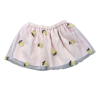 Zara pink tulle skirt w/flowers, 12-18 months