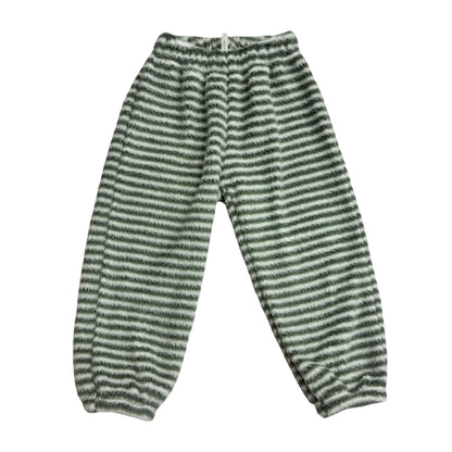 Rylee + Cru Sample evergreen stripe pullover/pant set, 4-5 years