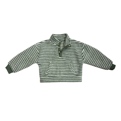 Rylee + Cru Sample evergreen stripe pullover/pant set, 4-5 years