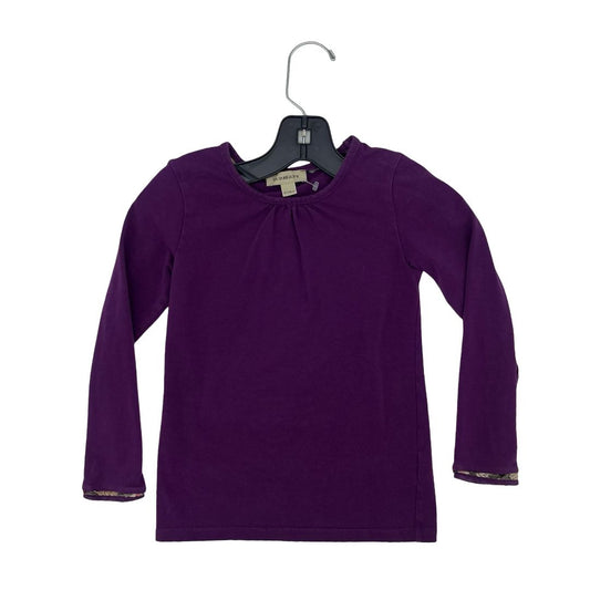 Burberry purple long sleeve, 5 years