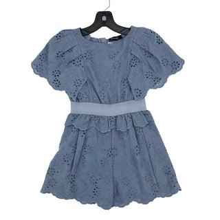 Monnalisa blue eyelet romper, 8 yearsq