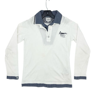 Armani white shirt w/denim collar, 10 years