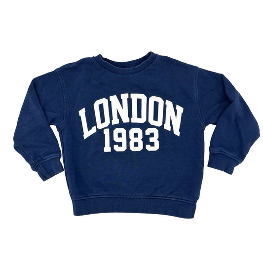 Zara navy London crewneck sweatshirt, 4-5 years