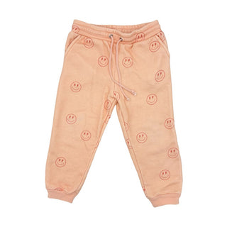 Bizz X Siss orange smile face sweatshirt/pant set, 5 years