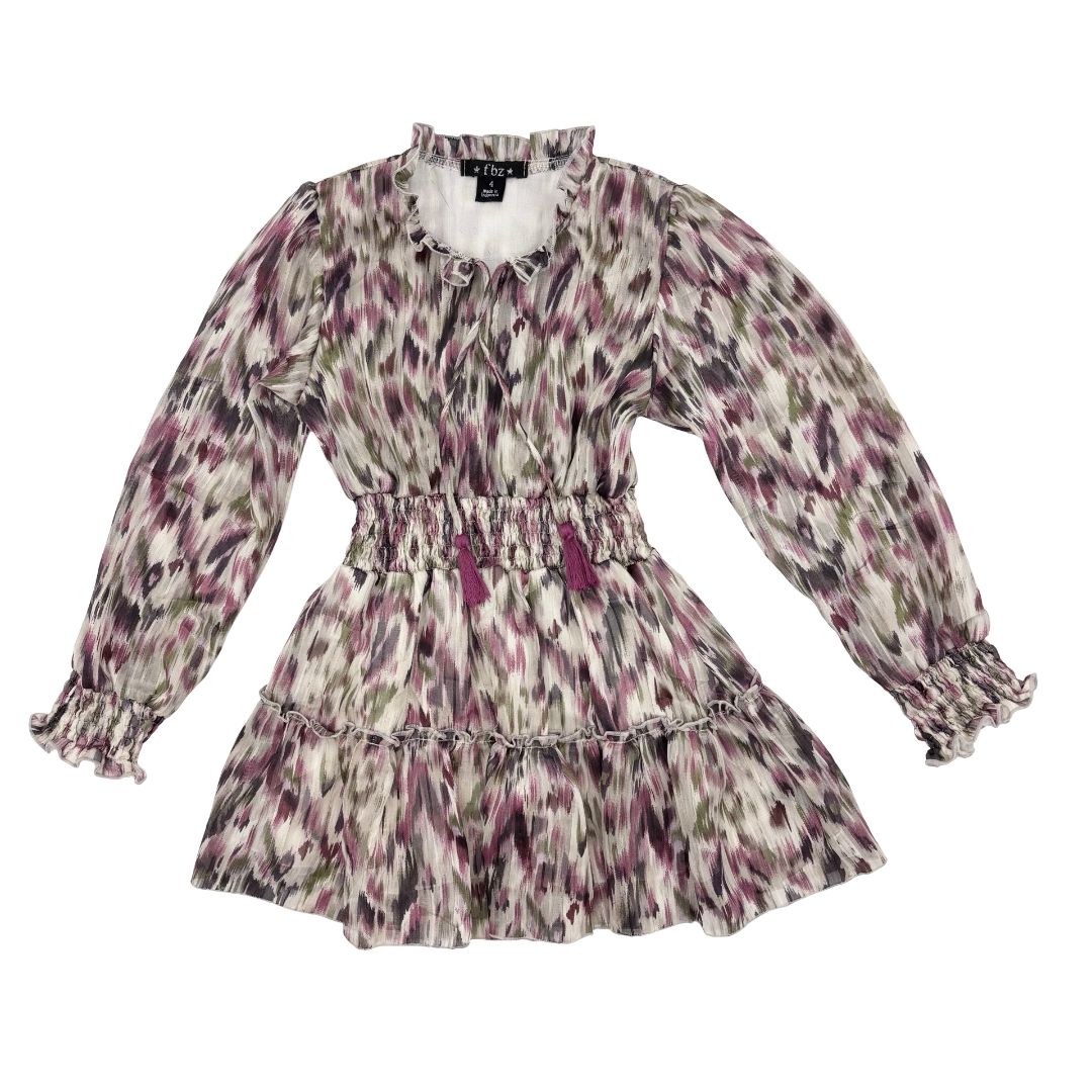 Flowers By Zoe purple patterned dress, 4 years