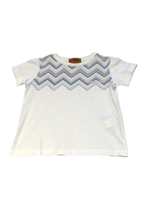 Missoni Tshirt in cotton w chevron print, 4 years