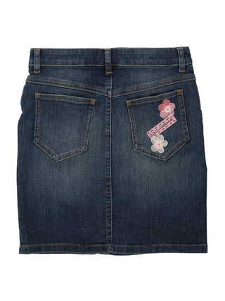 Dolce & Gabbana Floral application denim skirt, 7-8 years