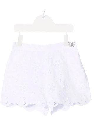 Dolce & Gabbana floral-embroidered lace shorts, 7-8 years