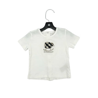 Burberry white sheep tshirt, 6 months