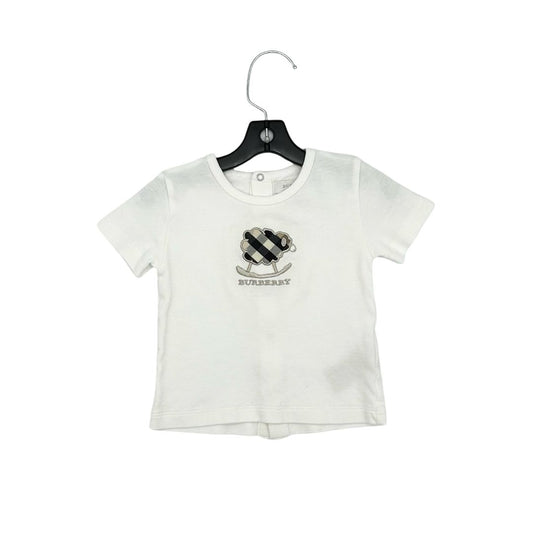Burberry white sheep tshirt, 6 months