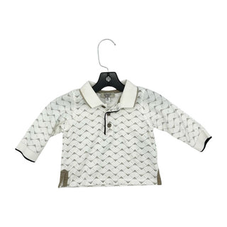 Armani white logo collared shirt, 6 months
