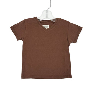Mini Mioche brown vneck tshirt, 1-2 years