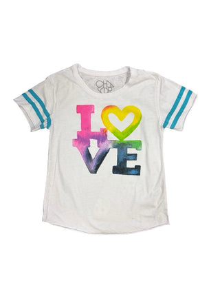 Chaser White “Love” graphic tee, 14 years