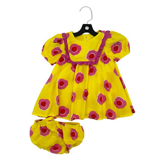 Stella McCartney yellow/pink dress w/bloomers, 3 months