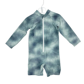 Current Tyed green tie dye one pievce rashguard/swim suit, 2 years