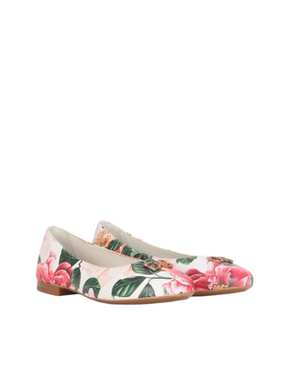 Camilla print lamb skin ballet flats