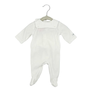 Jacadi white velour sleeper, 1 month